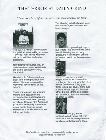 "The Terrorist Daily Grind", 2007, Inkjet-print, 80 x 90 cm
