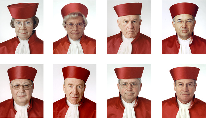 "2nd Senate of the Bundesverfassungsgericht, Karlsruhe, Germany", 1999, C-print, 90 x 80 cm each