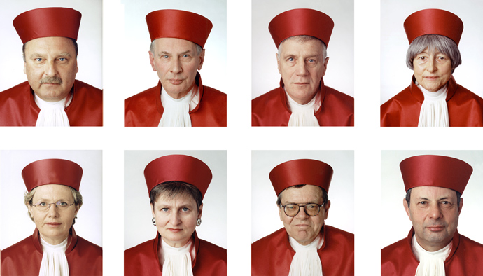 "1st Senate of the Bundesverfassungsgericht, Karlsruhe, Germany", 1999, C-print, 90 x 80 cm each